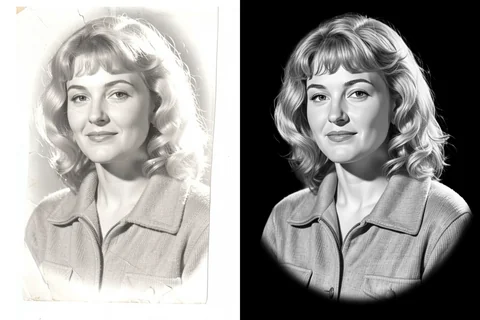 Пример 26: исходная фотография слева, результат авторетуши справа