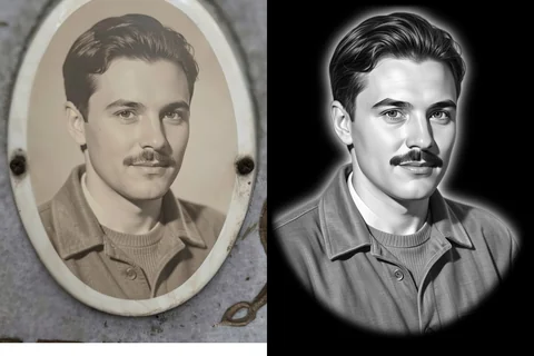 Пример 4: исходная фотография слева, результат авторетуши справа